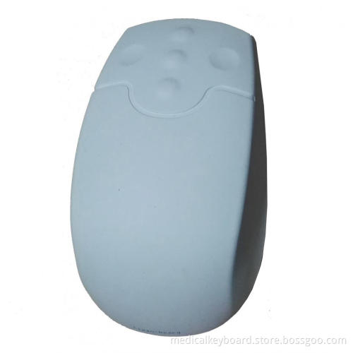 wireless 2.4Ghz silicone medical mouse with 5 mouse buttons and antibacterial coating